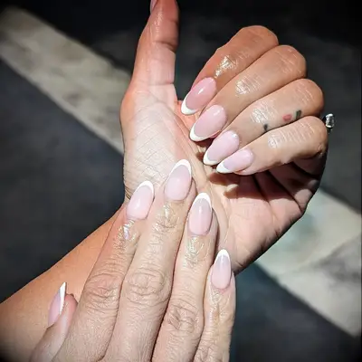 French almond engagement nail inspiration