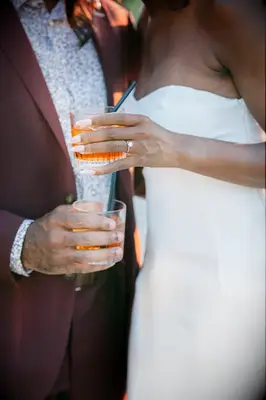 Long almond wedding nails with double french tips 