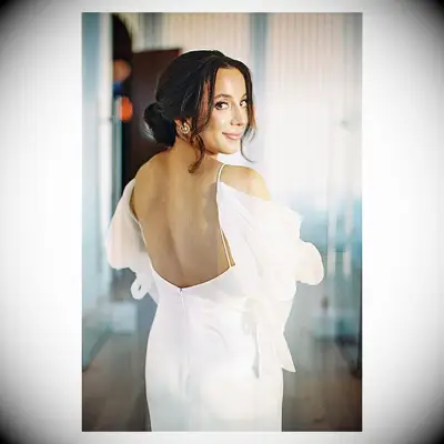 Elegant updo wedding hairstyle