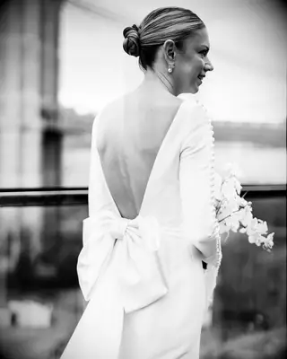 Sleek and smooth wedding hairstyle