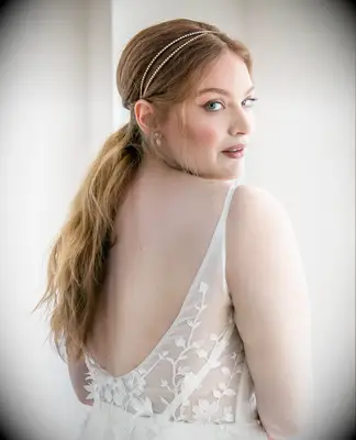 Headband wedding hairstyle