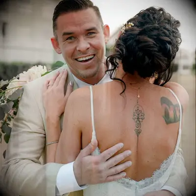 Textured updo wedding hairstyle