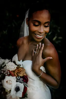 Gold wedding makeup for brown eyes