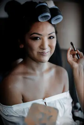 Romantic smokey eye wedding makeup for brown eyes