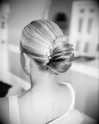 Classic french twist bridal updo 