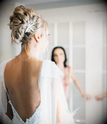 Big, Beachy Embellishments wedding updo hairstyle
