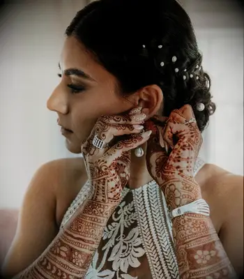 Bedazzled Braided Bun wedding hairstyle