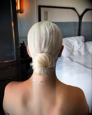 Clean Low Bun wedding hairstyle