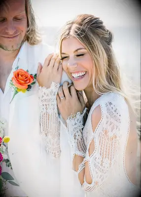 Half-up half-down wedding hair trend