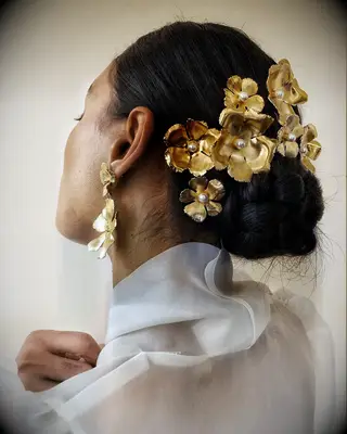 Braided bun for you wedding day hair inspo