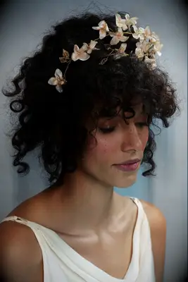 Romantic curly updo for your wedding day