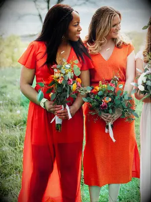 boho wedding guest hair straight with small braided headband
