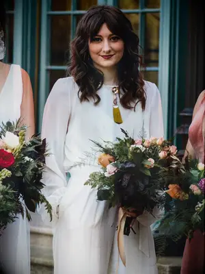 boho wedding hair curtain bangs