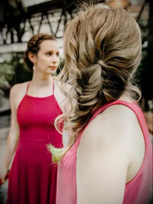 boho wedding guest hair loose fishtail braid
