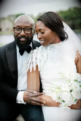 Sleek and to the side wedding hairstyle