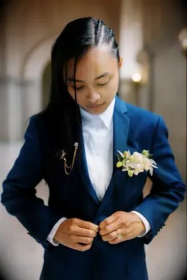 Half cornrows formal wedding hairstyle