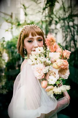 Statement headband with bob formal wedding hairstyle