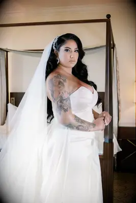 Hollywood glamour waves formal wedding hairstyle