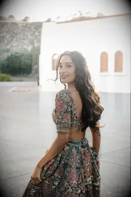 Long, soft curls formal wedding hairstyle