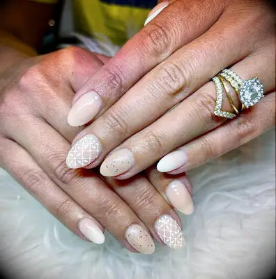 Beige bridal nail inspiration