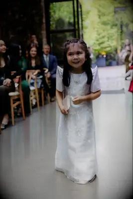 Half braid flower girl hairstyle