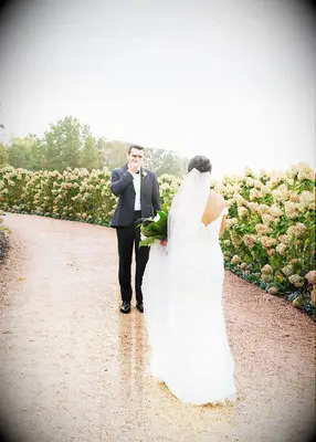 Bun over veil wedding hairstyle