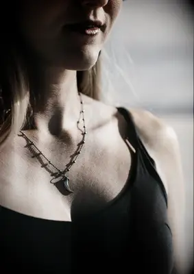 Thorn and claw fox claw necklace claw pendant silver fox jewellery