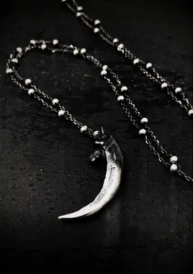Raven necklace, raven talon pendant silver raven jewellery, raven claw, raven talon
