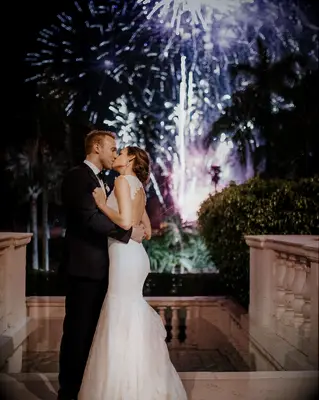 Wedding fireworks by Fireworks Displays Unlimited and Firepower Displays Unlimited