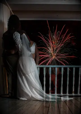 Wedding fireworks by Mark