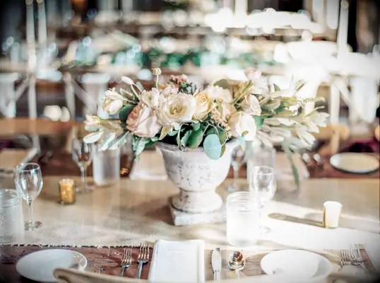 Stone vase centre piece