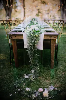 Lush greenery used for centre piece design
