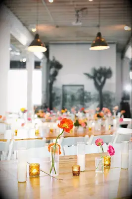 Bright Poppies used in centre piece design