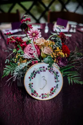Colorful flower centre piece 