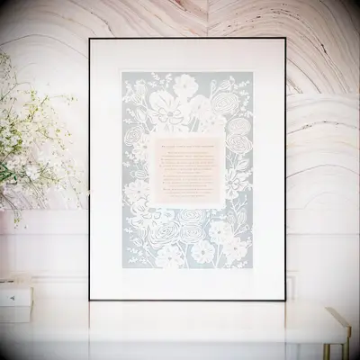 Wedding vow art wedding keepsake from hereafter