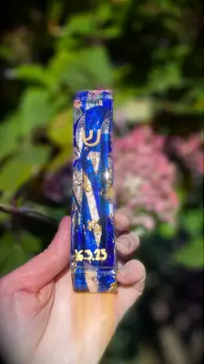 Custom mezuzah with glass from cup smashing ceremony wedding keepsake