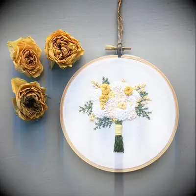 DIY wedding embroidery kit wedding keepsake idea