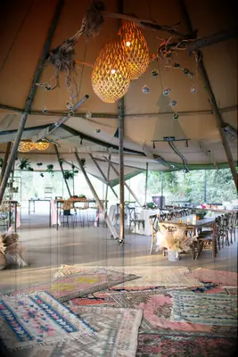 Bohemian wedding tent