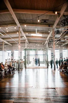 Indoor wedding ceremony arbor