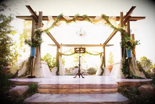 Wrapped wedding arbor