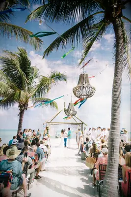 Beachside wedding arbor