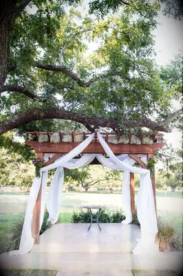 Wedding arbor with baby