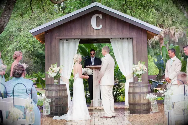 Barn inspired wedding arch