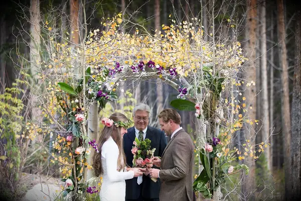 Fall branch ceremony arch