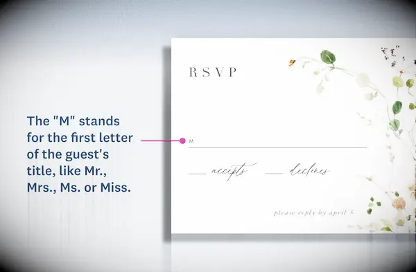 Hvad betyder RSVP M for ægteskab?