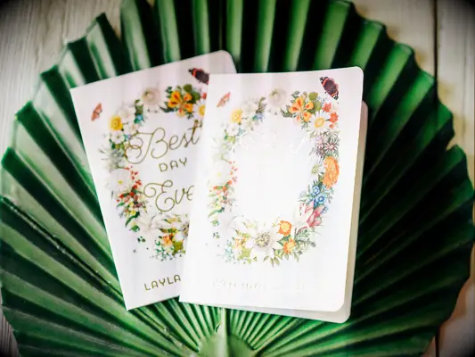 Best Day Ever vow booklets