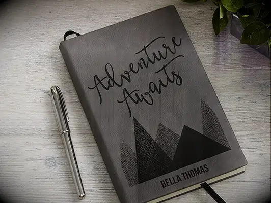 Adventure Awaits journal for wedding vows