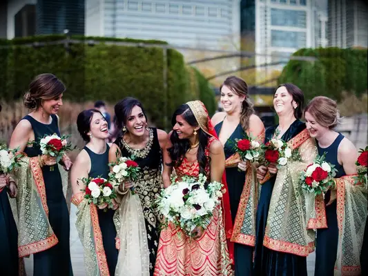 Candid bridesmaid photo