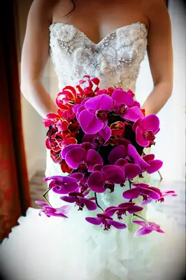 Mesmerizing Dahlia, Peony and Orchid Wedding Bouquet