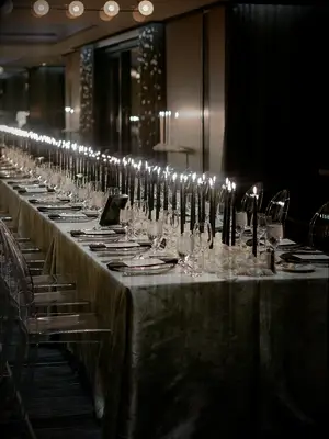 black candle centerpieces